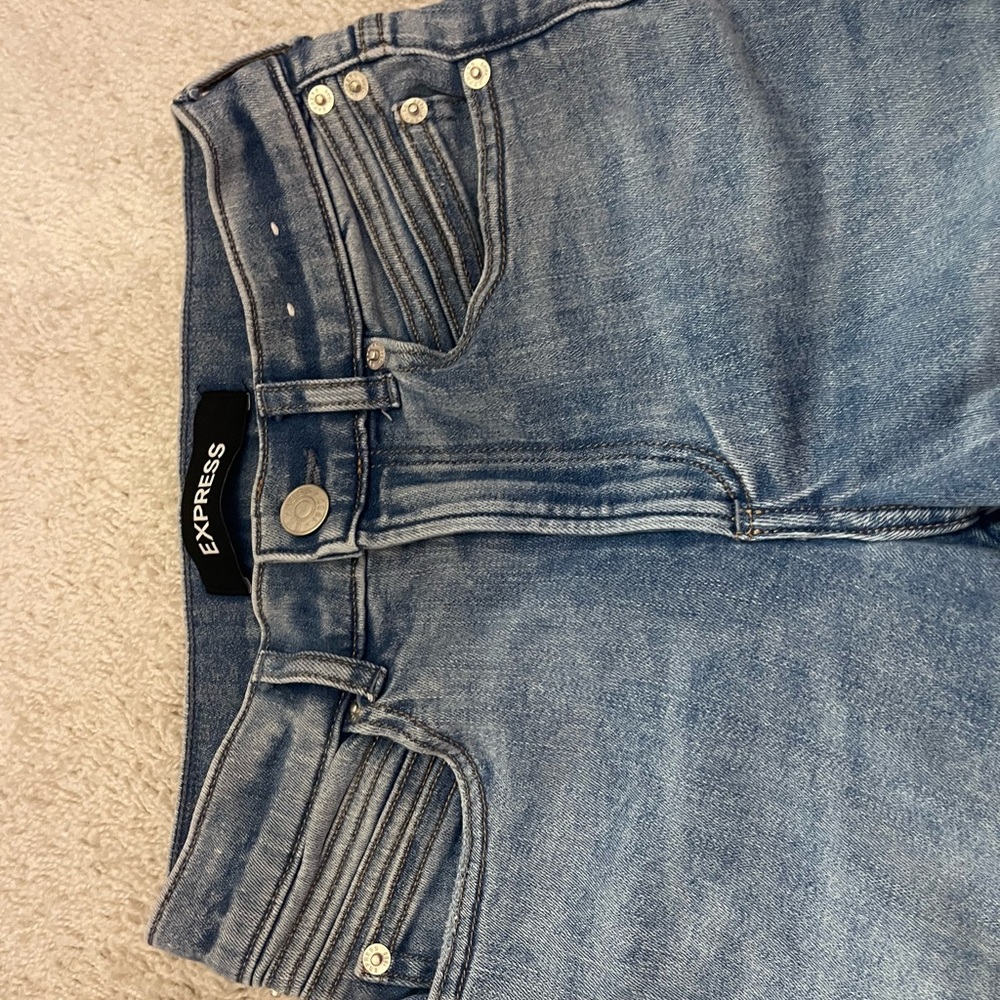 Express Women's High Rise Light Blue Jeans